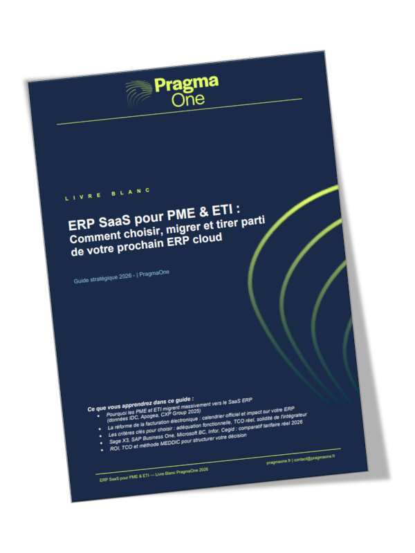 Livre Blanc Comment choisir son ERP - PragmaOne - Intégrateur Sage X3 et Sage Intacct